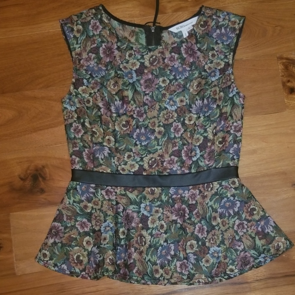 BCBG Generation peplum floral top 2